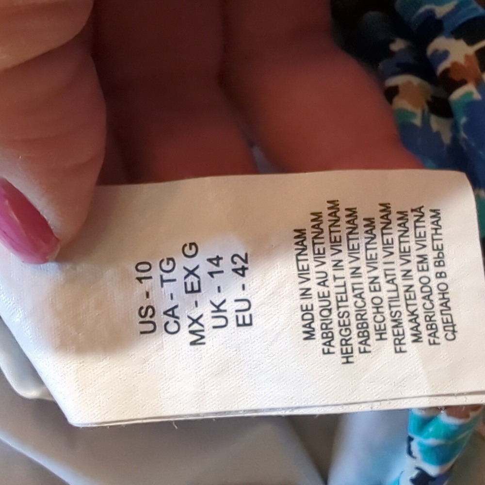 La Blanca Blue Patterned One Piece Swimsuit - Picture 8 of 13